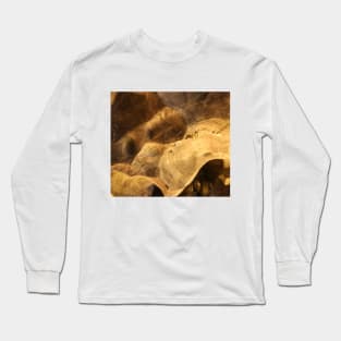 Brown dog face with eyes and snout Long Sleeve T-Shirt